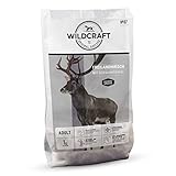 Wildcraft - 1 kg - Trockenfutter für Hunde - getreidefrei - Freilandhirsch mit Süßkartoffel - Monoprotein - Hoher Fleischanteil - Schonend geback