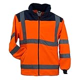 URG Fleece Warnjacke Winterjacke Warnschutzjacke Arbeitsjacke Orange (POL-HSV-OR) (2XL)