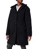 Scotch & Soda Maison Damen Single-Breasted midi-Length Teddy Coat with Repreve Padding Wollmischungs-Mantel, Night 0002, M