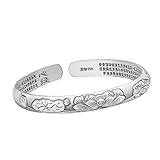 GXL&YZQ Armband Für Männer Sterling Silber Lotus Öffnungseinstellung Manschettenarmbänder Anti-Allergischer Nicht-Verformungs-Handgelenk-Schmuck Geeignet Für Damen Party