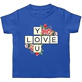 Scrabble Baby - Love You - 12/18 Monate - Royalblau - Geschenk - BZ02 - Baby T-S