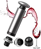 Weinsparer mit Wein Vakuumpumpe, Weinverschlüsse, Champagner Stopfen, Folienschneider, Geschenk für Weintrink