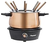 Bestron Fondue Set für bis zu 8 Personen, Stufenloser Temperaturschalter, Spritzschutz, Kup