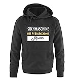 Comedy Shirts - Suchmaschine mit 4 Buchstaben? Mama - Herren Hoodie - Schwarz / Gold-Weiss Gr. XXL