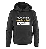 Comedy Shirts - Suchmaschine mit 4 Buchstaben? Mama - Herren Hoodie - Schwarz / Gold-Weiss Gr. XXL