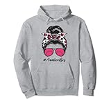 Softball Tante Vibes Rosa Leopard Chaotisch Brötchen Tante Leben Mama Pullover H