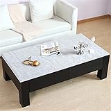 Transparente Kunststoff-Tischdecke, schwarz und weiß, Marmor-PVC-Tischdecke, wasserdicht, weiche Glas-Tischdecke, Luxus-Kristallplatten, Tischsets, Möbelschutz (Farbe: D, Spezifikation: 75 x 110 cm)