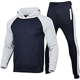 BGTKHKS Jogginganzug Herren Teenager Trainingsanzug,Mode Sweathose Hoodie Männer Sportanzug Spleißen Freizeitanzug Sweatjacke mit Kapuze Hoodie Sporthose Set Jogging Anzug Trainings Anzug Jogging