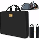 Schlank und Erweiterbar 15 15,6 16 Zoll Laptop Hülle Tasche mit Griff Riemen, Stoßfeste Wasserdicht PC Sleeve kompatibel mit die meisten 15'-16' Laptops MacBook/Dell/HP/Lenovo/Acer/Ausu, Dunkelschw