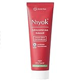 Niyok® Kokosöl Zahnpasta ohne Fluorid und Mikroplastik Plastik | Bio Naturkosmetik Sensitiv auch für Kinder | Xylit Herbal | natürliche Zahncreme VEGAN | Blutorange & Basilikum (75ml)