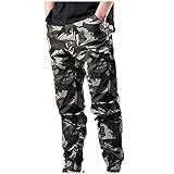 BaZhaHei Herren Mode Plus Size Lose Jogginghose Camouflage Slim Fit Skinny Bequem Sport Herbst Winter Mode Freizeithosen Lange Hosen Cargohose Sweatpants Sp