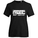 SUSSURRO Frauen Hunter X Hunter T-Shirt HXH Tops Gon Hisoka T-Shirts Kurapika Killua Shirts Cosplay Kostüm(x_l Eyes Schwarz)