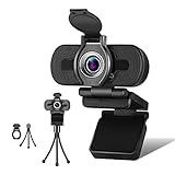 Dericam 1080P Webcam, USB Computer Web Camera with Microphone,Plug and Play Desktop and Laptop Webcam for Video Calls, Streaming, Conference, Games, online L