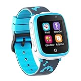 通用 Sjye Kinder Smartwatches, Kids Uhren Anruf Smart Watch Wasserdicht Smartwatch Uhr Geburtstagsgeschenk für Mädchen (Blau)