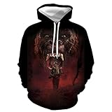 XDJSD Herren Pullover Herren Hoodie Jacke Paar Schwarz Druck Herren und Damen Kapuze Lose Mode Große Größe Pullover Anzug Sw