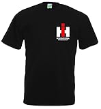 IHC T-Shirt | Schwarz | Brust- und Rückendruck | Größe L