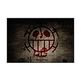 HQHQH ONE Piece - Jolly Roger Trafalgar Law Holz Anime Puzzles Familie Dekompression Spielzeug Spiele Puzzle Raumdekor Geschenk (300pcs)
