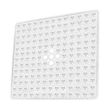 Kaycolin Duschmatte rutschfest Quadratisch - Antirutschmatte Dusche 53 x 53 cm - Badewannenmatte rutschfest - Maschinenwaschbar - Fest im Bad und der Badewanne Installiert (Weiß)