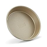 MONFISH Tiefe Runde Kuchenform 23 cm schwere Backblech aus Kohlenstoffstahl mit strukturiertem Finish - Antihaft-Backblech - Ofenschale für Brötchen Brownie Lasag