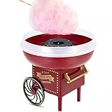 EastMetal Klassischer Wagen Zuckerwatte-Hersteller, Einfacher Effizienter Mini-Zuckerwattemaschine, Einfach Machen und Reinigen, mit 2 in 1 Zuckerlöffel Marshmallow Stick, für Zuhause, DIY,