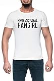 Professional Fangirl Herren Weiß T-Shirt Kurzarm Men's White T-Shirt 5XL