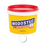 Original MODOSTUC Holzkitt Weiß – 1 kg gebrauchsfertige Füllmasse für Holz & Wand, Holz-Spachtelmasse, perfekte Klebefestigkeit & schnell trocknend, ideal zum Reparieren von H