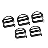 Amagogo 5er Pack Verstellbare Ladder Lock Slider Gurtschnallen für Bekleidungsgürtel 20 M