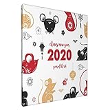 Design Rat Zodiac niedliche Mouses-Kollektion, koreanisch, 20,3 x 25,4 cm, dekoratives Gemälde, stilvolle Leinwand-Kunstdrucke, rahmenlose Gemälde für Heimdek