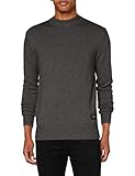 Scotch & Soda Mens Klassischer Rundhalspullover aus Wollmischung Pullover Sweater, Granite Melange 3855, L