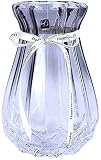 XIAOCHUN Vase aus Glas, Bauernhaus-Vase, Blumenvase, Farbverlauf, Dekoration, Café, Bekleidungsgeschäft, gefaltete Bodenvase, kleiner Blumentopf, Jardiniere (Farbe: Grau, Größe: 12 x 12 x 19 cm)