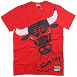 M&N Big Face T-Shirt Chicago Bulls NBA Trikot rot Größe L bis XXL