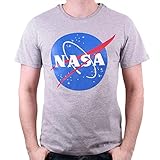 Nasa Herren T-Shirt, Grauer Mix, L