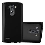 Cadorabo Hülle für LG G3 in Jelly SCHWARZ – Handyhülle aus flexiblem TPU Silikon – Silikonhülle Schutzhülle Ultra Slim Soft Back Cover Case Bump