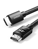UGREEN HDMI Kabel 4K 60Hz HDMI Kabel 2.0 Ultra HD ARC 3D High Speed mit Ethernet 18Gbps kompatibel mit HDMI 1.4, mit PS5/PS4/PS3, Soundbar, Blu-Ray, Xbox Series S, Monitor, Switch usw.(5M)