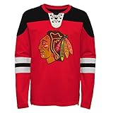OuterStuff NHL Kinder Shirt Chicago Blackhawks Youth Langarm Goaltender Long Sleeve Eishockey (S (8))