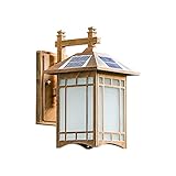 WFZRXFC Retro Betonung Auf Quadratische Wandlaterne Outdoor wasserdichte Und Feuchtigkeitsbeständige Wandleuchte Lichtsteuerung Solar Veranda Lichter Veranda Garagenbeleuchtung