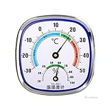 GYZX Thermometer Und Hygrometer Analoge Feuchtigkeitsmessgerät Temperaturmonitor Indoor Outdoor- Wand Hängen Und Stand Keine Batterie E