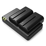 NP F550 Kamera Akkus Ladegerät Kit, 2900mAh wiederaufladbarer Akku mit LCD Dual Ladegerät für Sony NP F970, F750, F770, F960, F550, F530, F330, F570, CCD-SC55, TR516, TR716, TR818, TR910, TR917