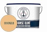 Universelle Wandfarbe MATT Ockergelb Hochdeckende Innenfarbe Gelb // Hamburger Lack-Profi (10 L)