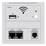 Runtodo 300 Mbit/S EIN der Wand Repeater WiFi-Steckdose Router Access Point Drahtloser RJ45 220 V PoE USB-Lade-R