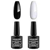 lagunamoon Gel Nagellack UV Polish Soak Off Gel Nail Farben weiß Gel schwarz Gel Näg