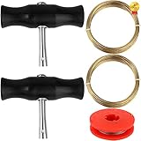 Futongda 5 Stück Windschutzscheibe Removal Tools, Auto Fenster Entfernung Werkzeug 2X Griffen 3X Draht Installation Universal-Werkzeugsatz zum Entfernen der Windschutzscheib