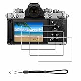 Displayschutzfolie für Nikon Z Fc Zfc + Handschlaufe [3 + 1 Pack], iDaPro gehärtetes Glas, einfache I