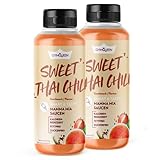 GymQueen Mamma Mia Zero Sauce 2x265ml, kalorienarm, ohne Fett & ohne Zucker, zum Verfeinern von Gerichten oder als Salat-Dressing, vegetarisch und laktosefrei, Sweet Thai C