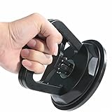 Triamisus Saugnapf, Glassaugnapf Schwarz Vakuum Glasheber Saugheber für Glasgreifer Sauger Plattenlager Abzieher Laminat Reparatur - Schw