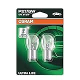 Osram Ultra Life Halogen Birnen - BAY15D - 12V/21-5W - Satz à 2 Stück