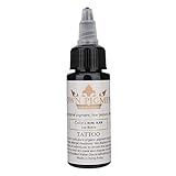 6 farben Tattoo Ink Set, Körperfarbe Pigment Kit, Tattoo Ink, Professionelle Pernament Make up Tattoo Ink Versorgung Microblading Tinte, Tattoofarbe Set für Tattoo Maschine(schwarz)
