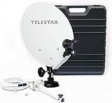 Telestar Camping-Sat-Anlage (Hartschalenkoffer, 13,7 Zoll (35 cm) Spiegel , Single-LNB (0,1dB), Kompass, Kabel 10m, diverse Halter)