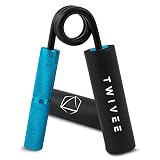 TWIVEE - Fingerhantel für maximale Griffkraft - Unterarmtrainer mit Griffpolster und Tasche - Gripper aus gehärtetem Stahl und Aluminium - Handtrainer - Handmusk