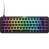 FNATIC STREAK65 - Kompakte mechanische RGB Gaming Tastatur Lineare Schalter mit leiser Geschwindigkeit 65% Layout (60 65 Prozent) Flache Tasten Esports (Französisches Layout FR; AZERTY)